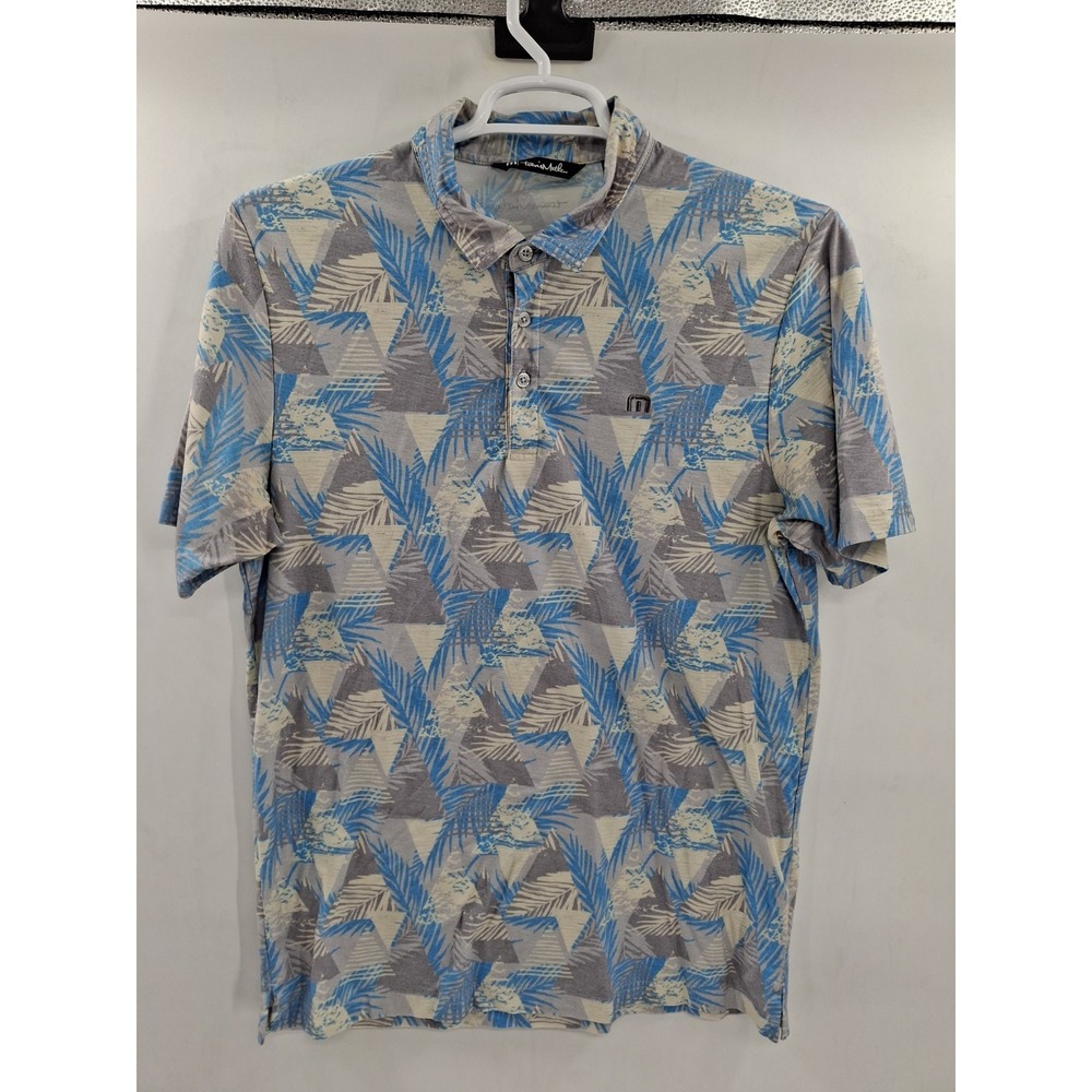Travis Mathew Men's L Polo Golf Shirt Floral Short Sleeve Hawaiian Bridgewater